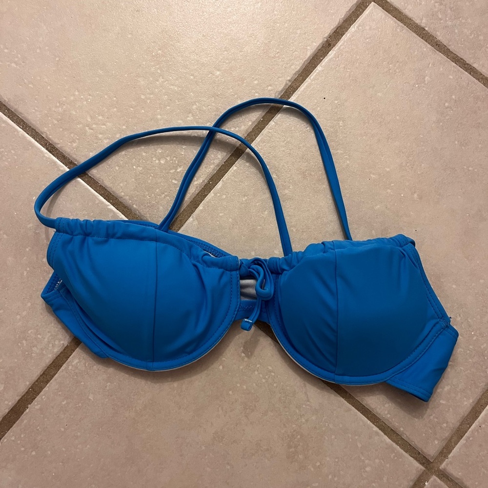 Light Blue Criss Cross Bikini Top